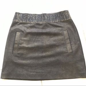 Mango suit gold mini skirt